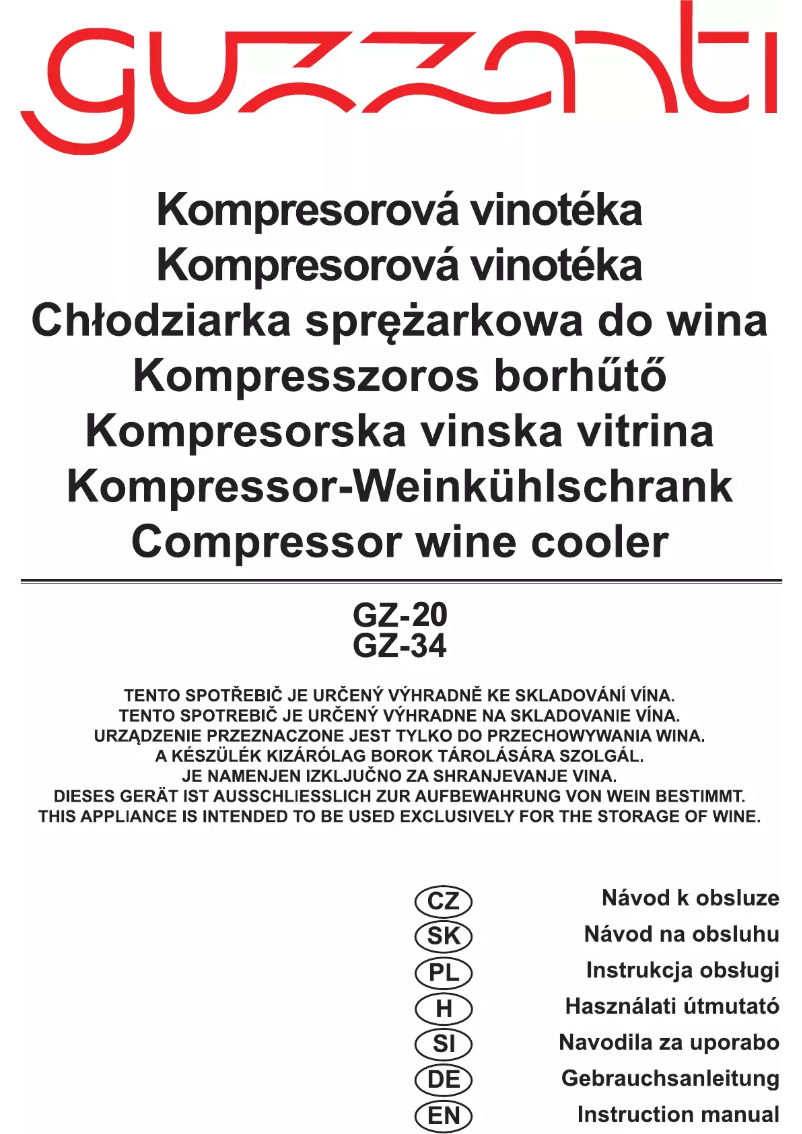 Página 1 del manual Manual de usuario Guzzanti GZ-20