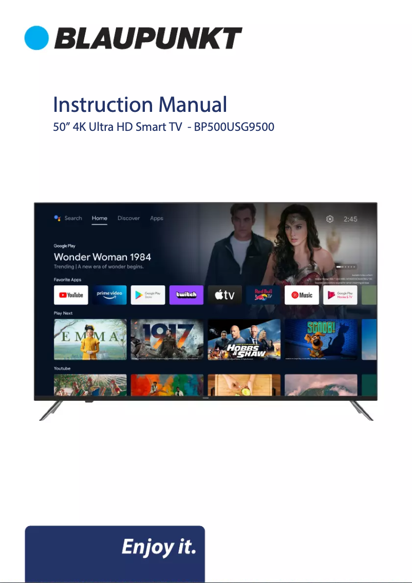 Image de la première page du manuel de l'appareil BP500USG9500