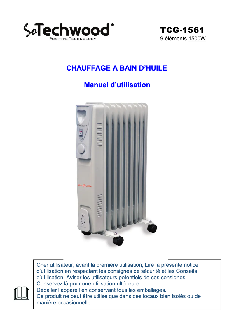 Image de la première page du manuel de l'appareil TCG-2023