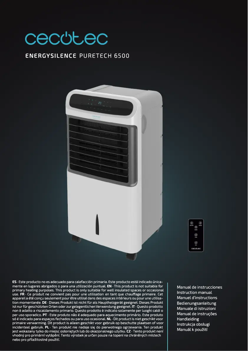 First page image of the manual for EnergySilence PureTech 6500