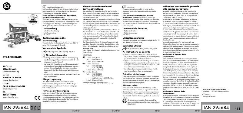 Page 1 de la notice Manuel utilisateur Playtive IAN 295684