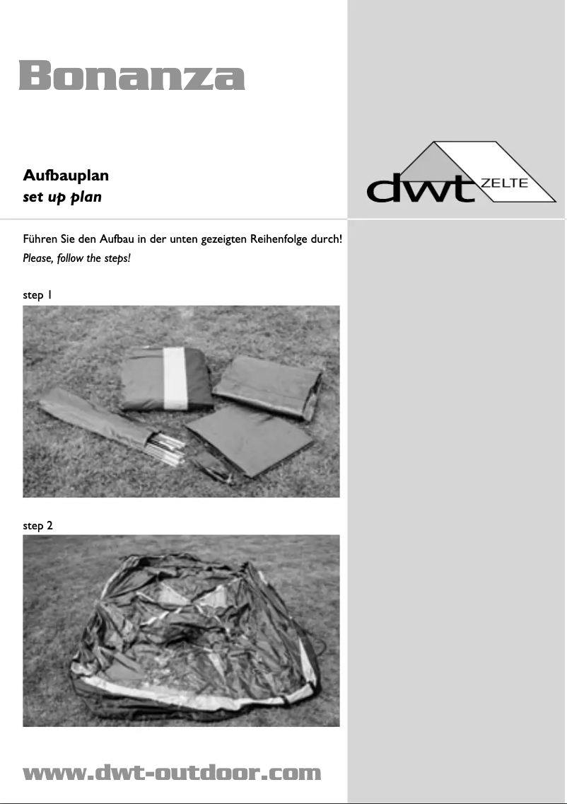 Imagen de la primera página del manual del dispositivo Bonanza