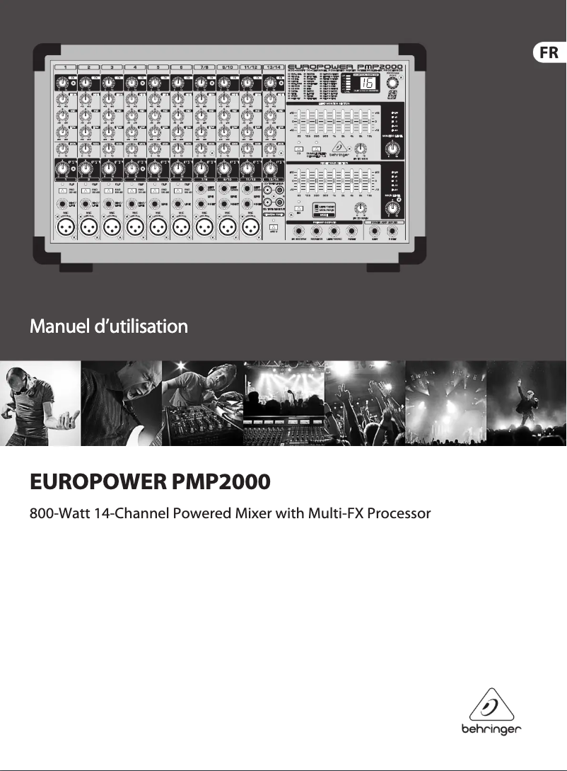 Page n°1 - Manuel utilisateur Behringer PMP2000
