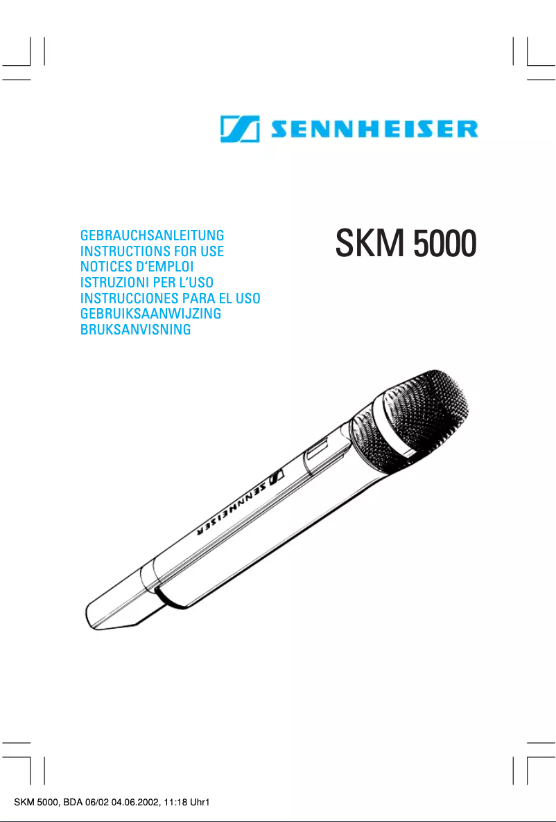 Image de la première page du manuel de l'appareil SKM 5000
