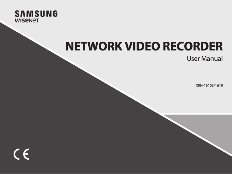 Page n°1 - Manuel utilisateur Samsung XRN-1610
