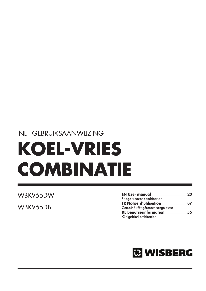 Page n°1 - Manuel utilisateur Wisberg WBKV55DB