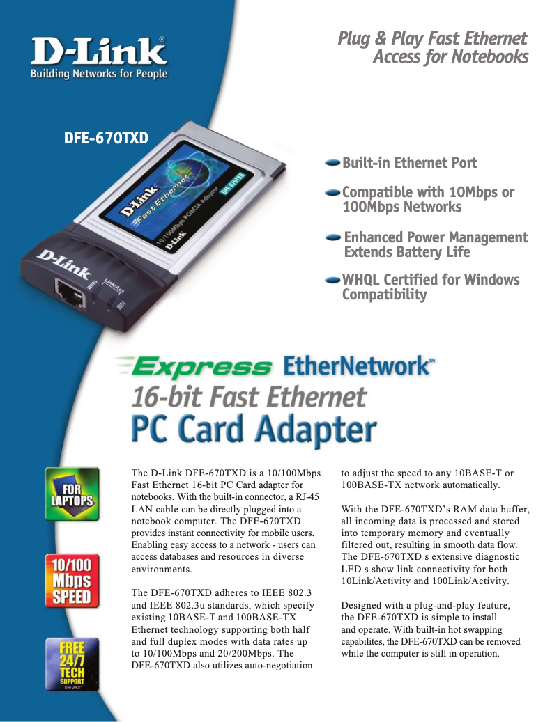 Image de la première page du manuel de l'appareil DFE-670TXD