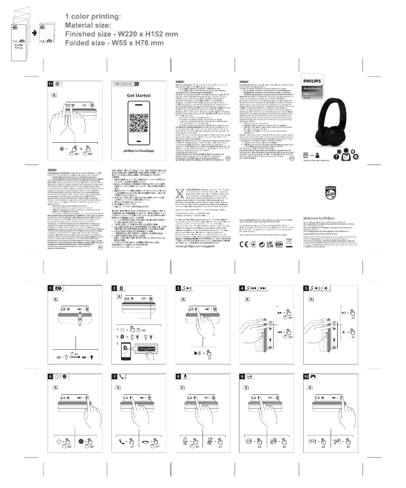 Page n°1 - Guide de démarrage rapide Philips TAH4209