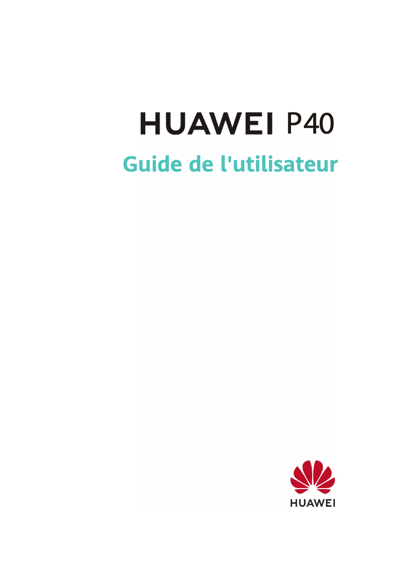 Image de la première page du manuel de l'appareil P40 Lite