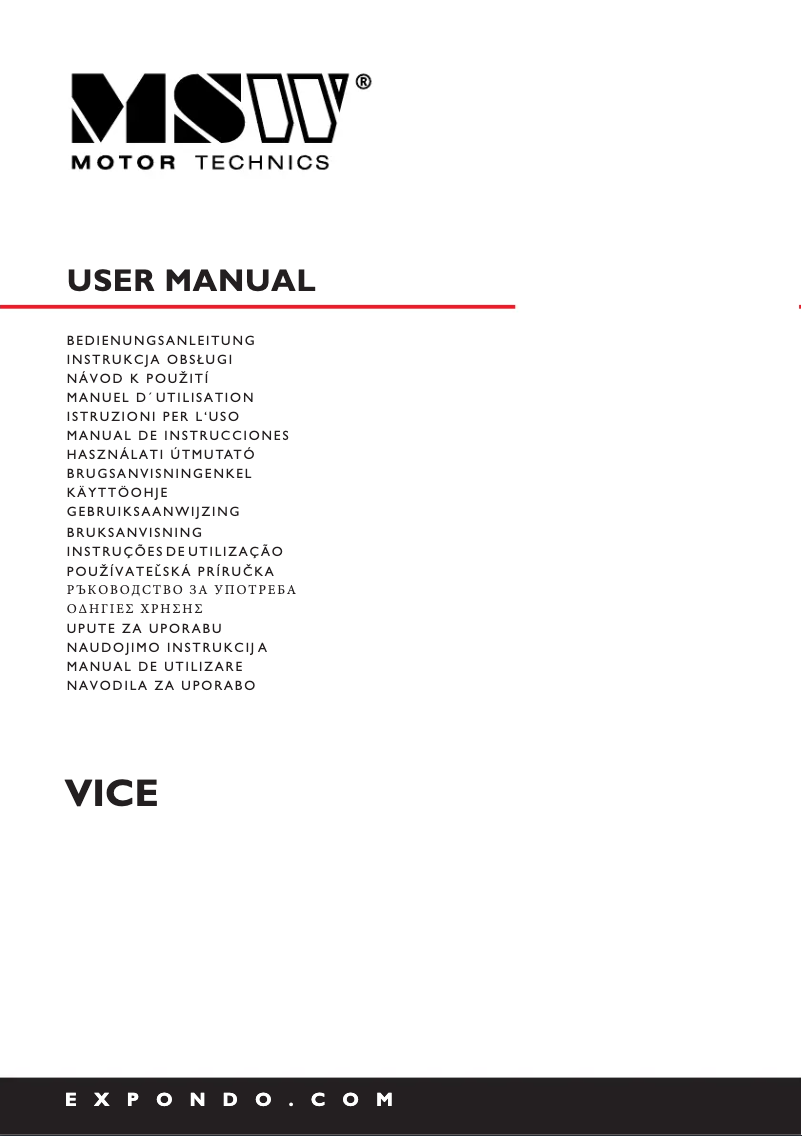 Image de la première page du manuel de l'appareil MSW-DTV50