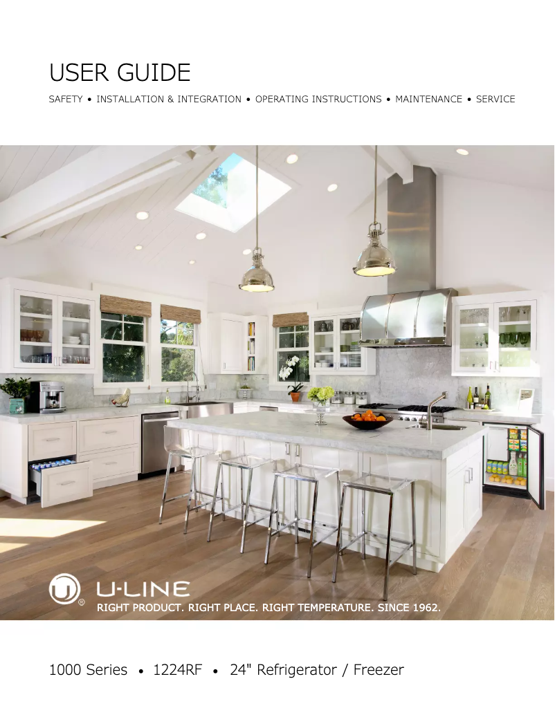 Page 1 de la notice Manuel utilisateur U-Line Combo U-1224RFB-00A
