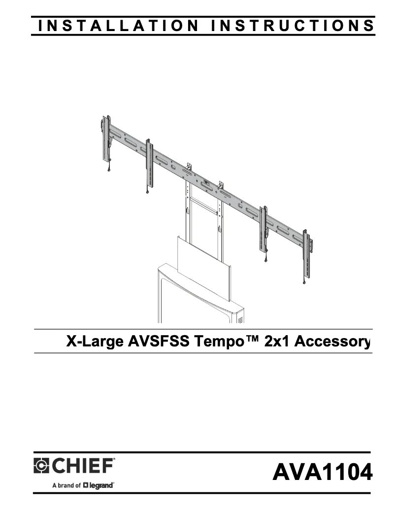 Page n°1 - Manuel utilisateur Chief AVA1104