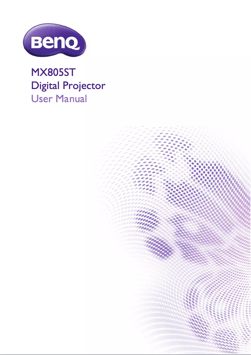 Page n°1 - Mode d'emploi BenQ MX805ST