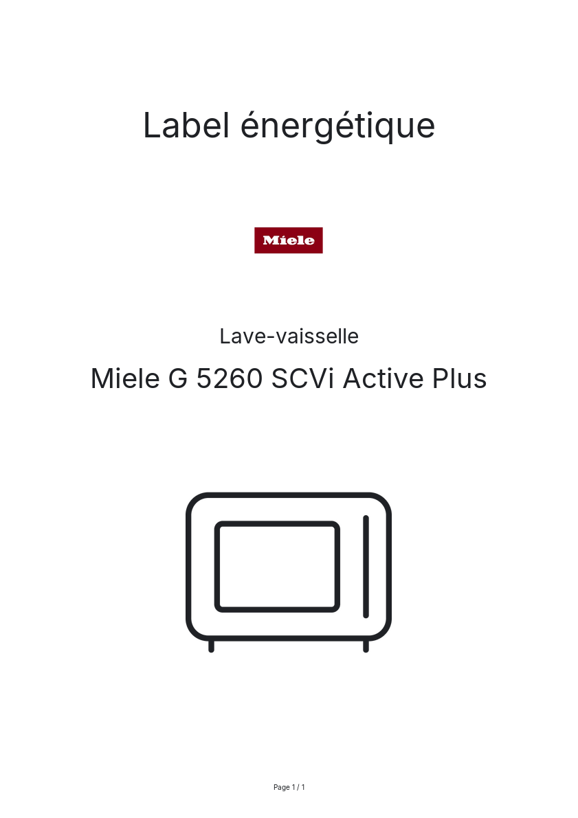 Image de la première page du manuel de l'appareil G 5260 SCVi Active Plus
