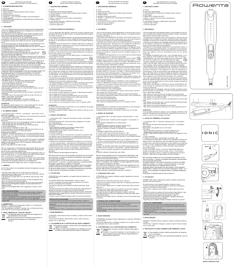 Image de la première page du manuel de l'appareil CF7650 Sublime Steam