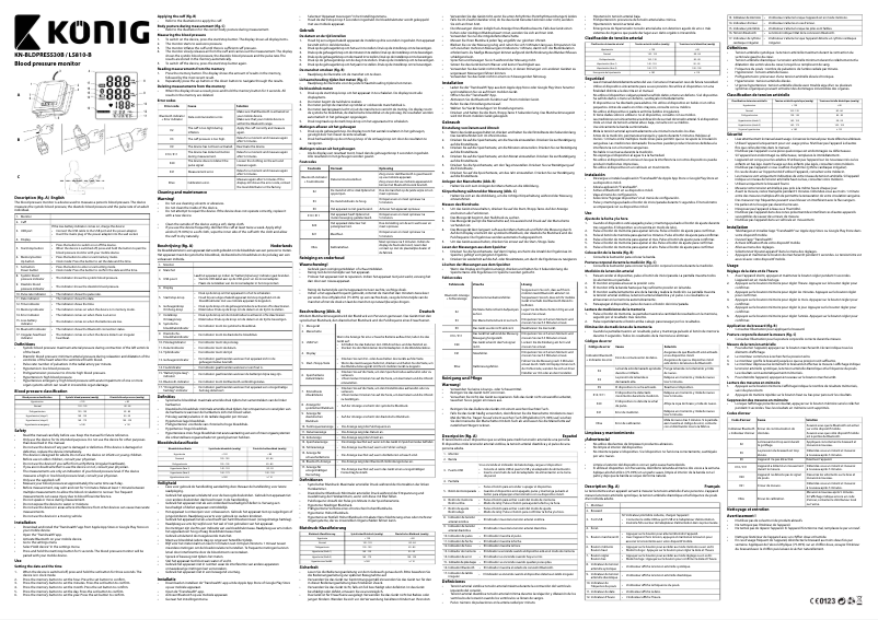 Page 1 de la notice Manuel utilisateur Konig KN-BLDPRESS30B