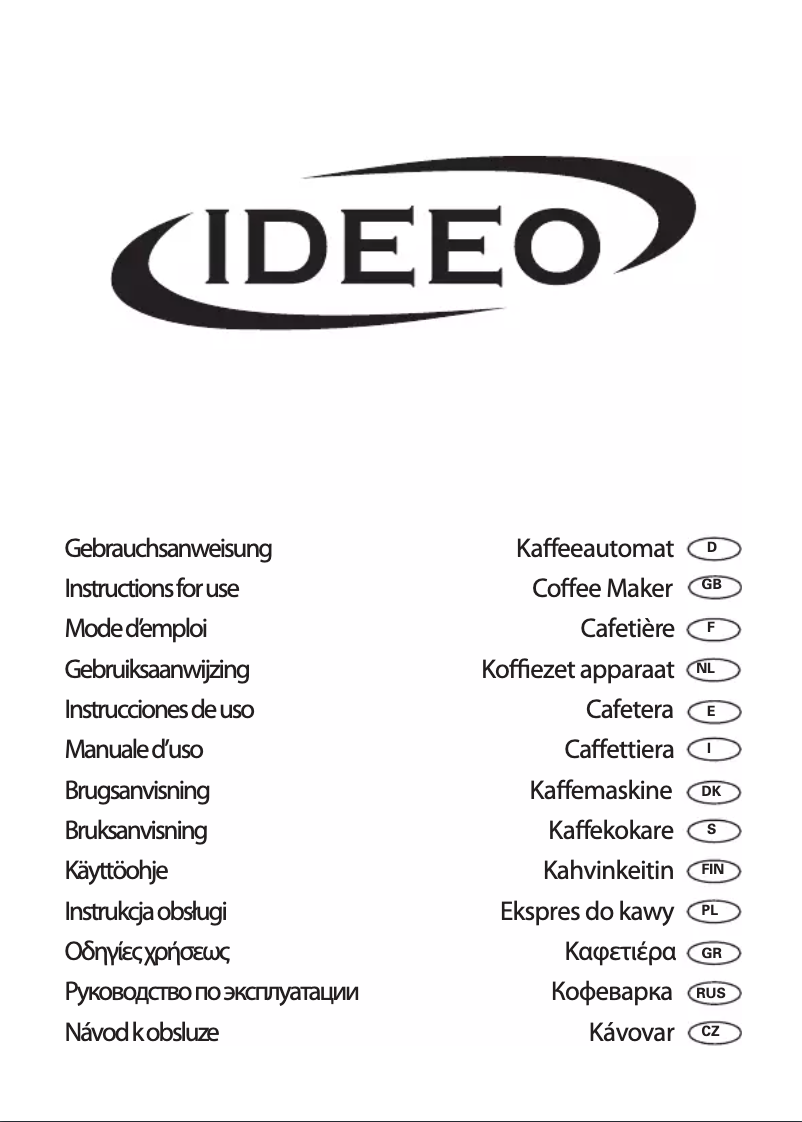 Page n°1 - Manuel utilisateur Ideeo KA 0912