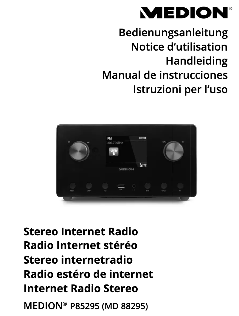 Page 1 de la notice Manuel utilisateur Medion P85295 (MD 88295)