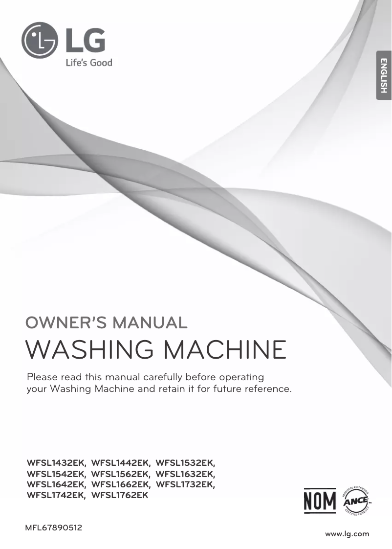 Página 1 del manual Manual de usuario LG WFSL1742EK