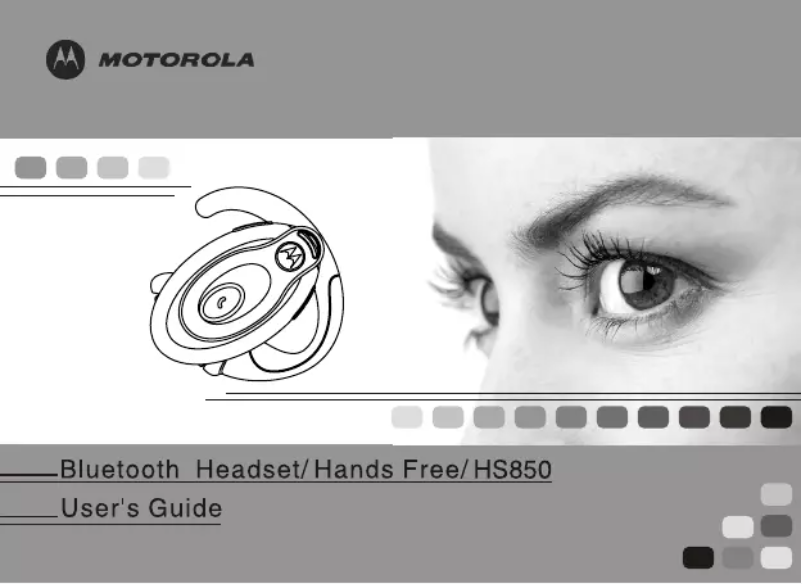 Page 1 de la notice Manuel utilisateur Motorola HS850