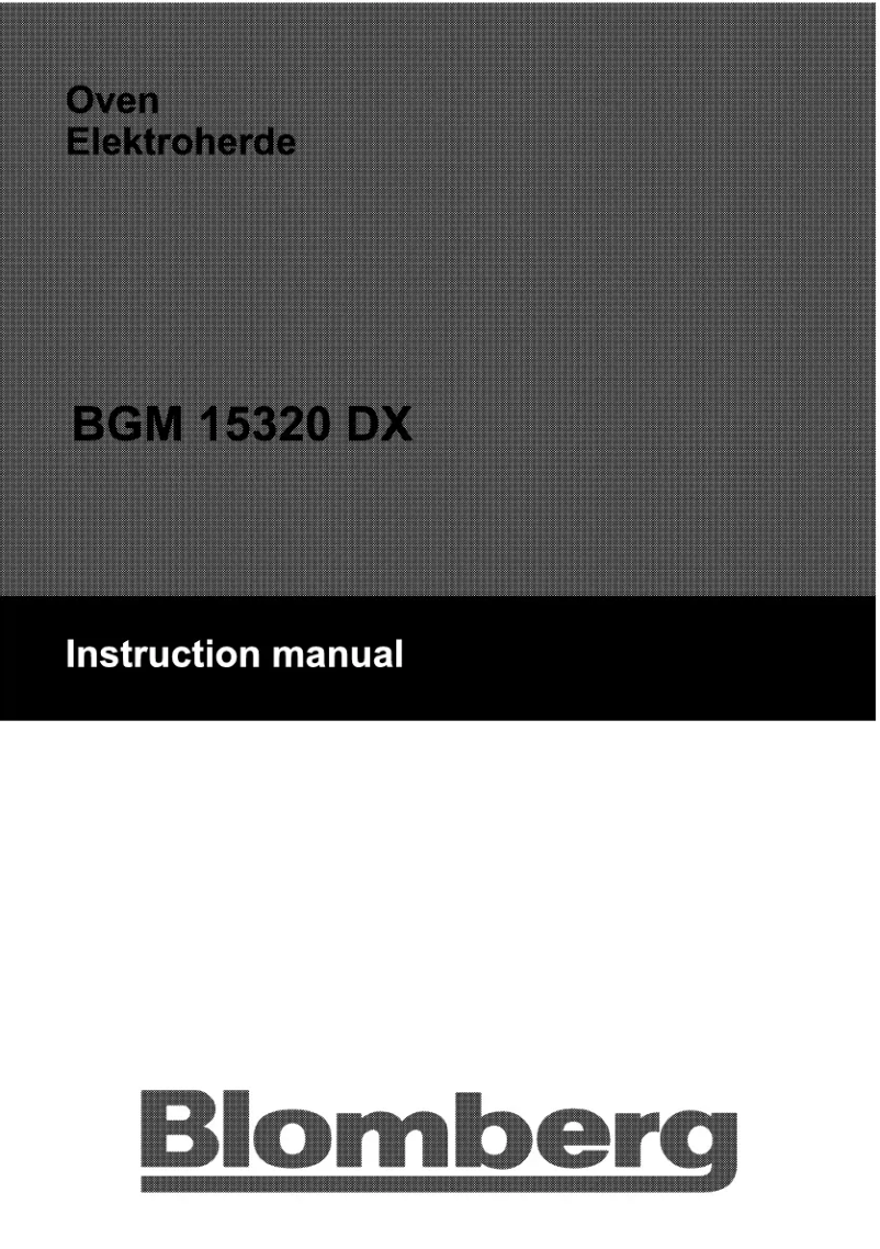 Image de la première page du manuel de l'appareil BGM 15320 DX