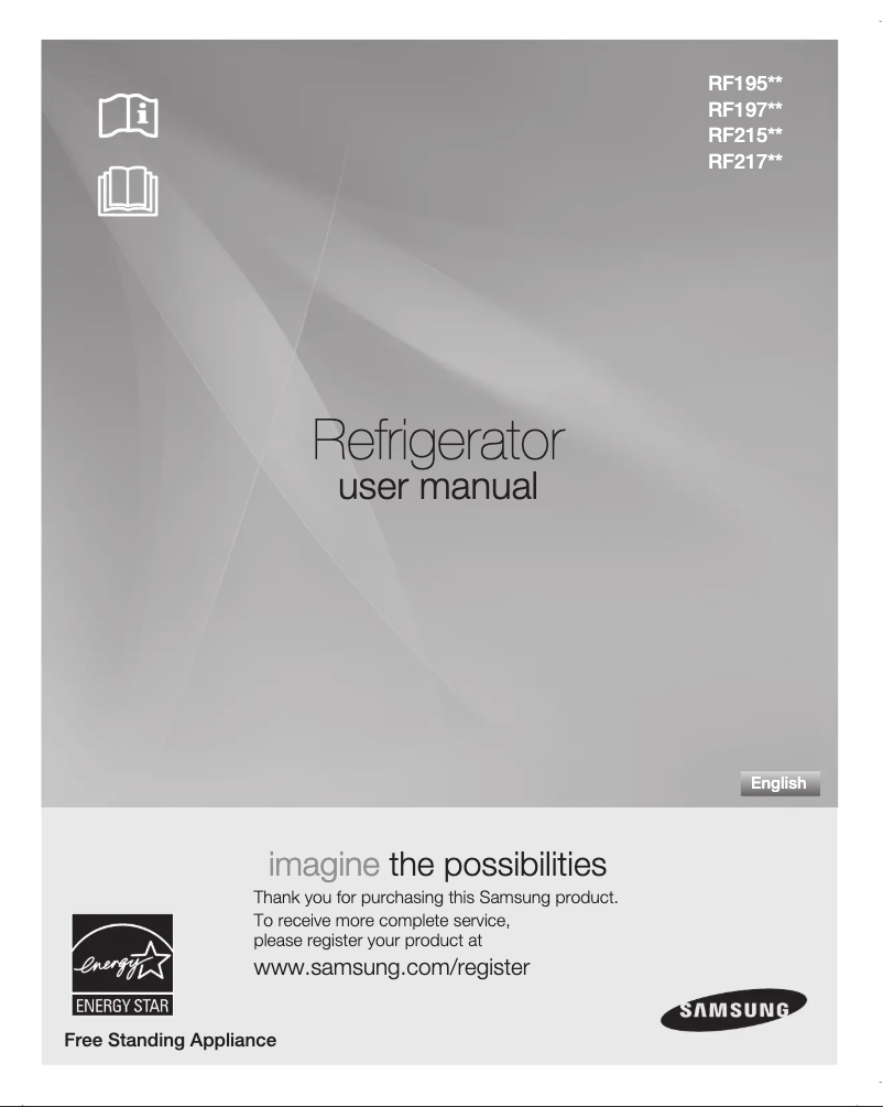Page 1 de la notice Manuel utilisateur Samsung RF217ACPN