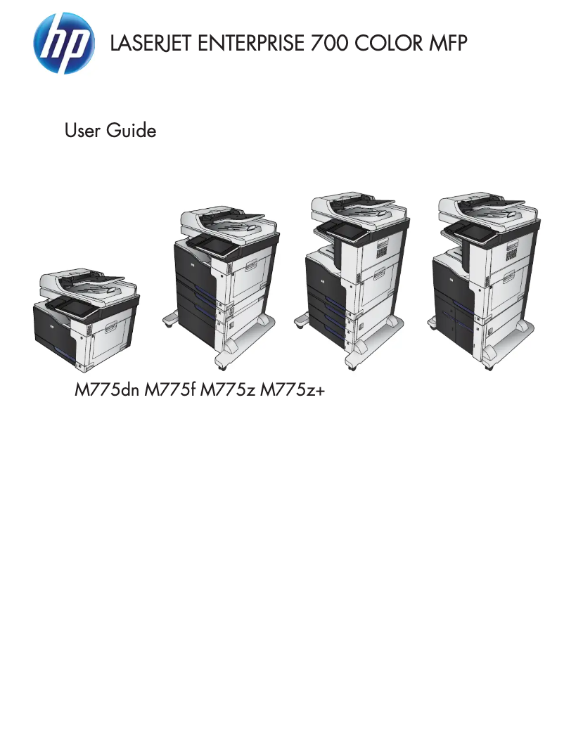 Página 1 del manual Manual de usuario HP LaserJet M775dn