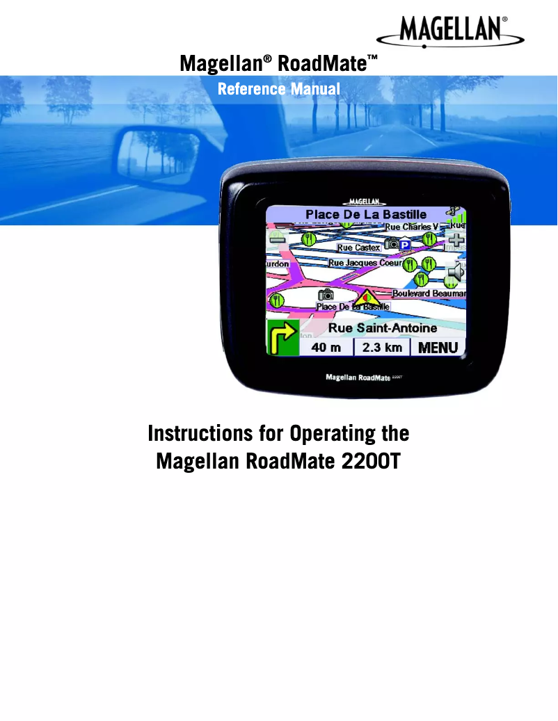 Page n°1 - Manuel utilisateur Magellan RoadMate 2200