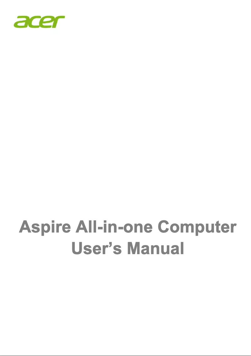 Page n°1 - Manuel utilisateur Acer Aspire S24-880