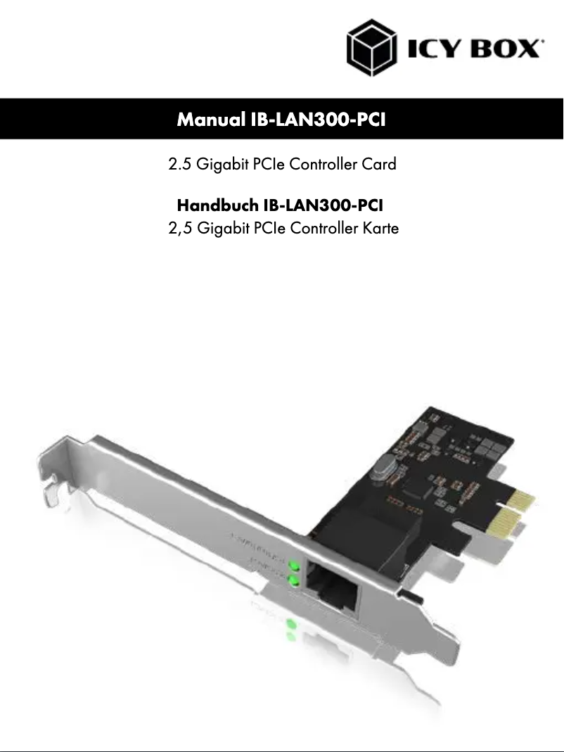 Page n°1 - Manuel utilisateur Icy Box IB-LAN300-PCI