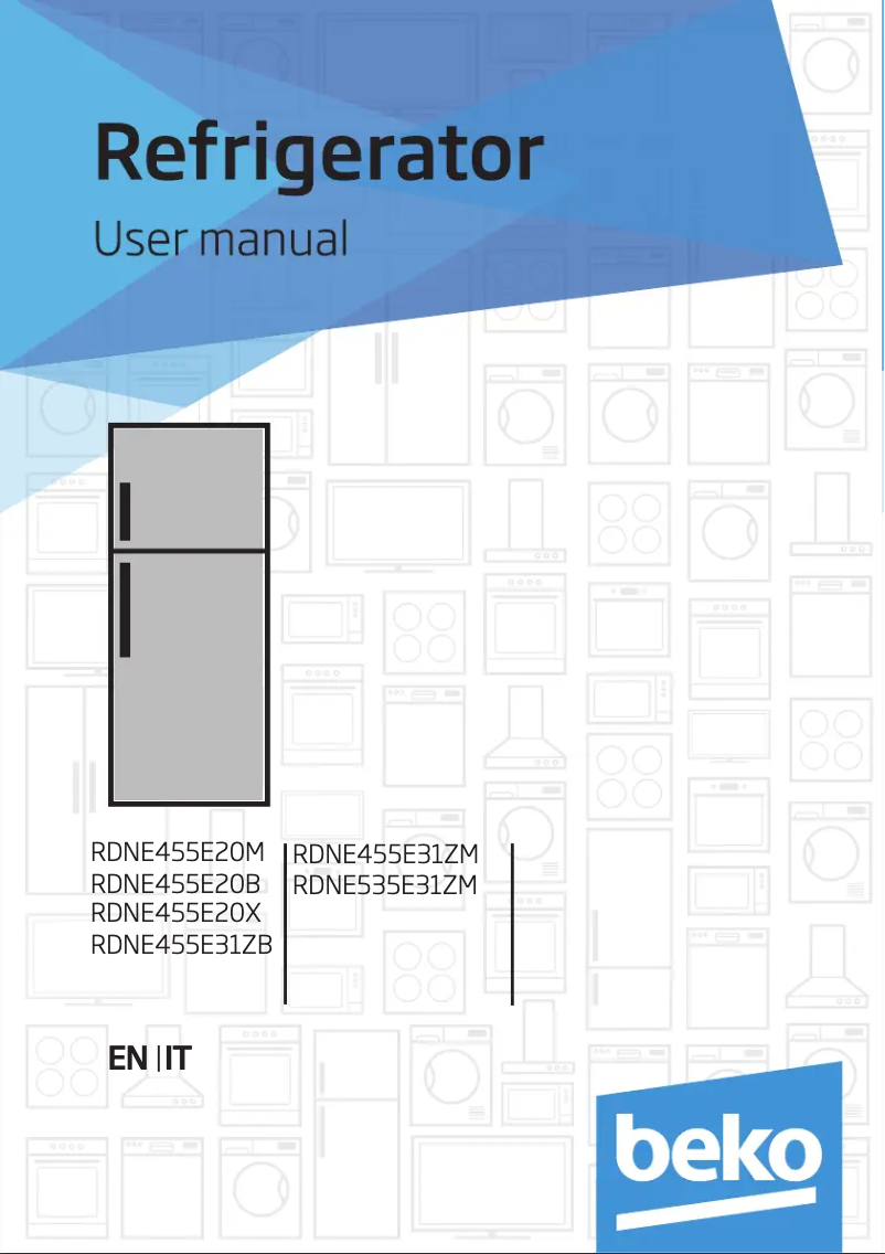 Page 1 de la notice Manuel utilisateur Beko RDNE455E20M