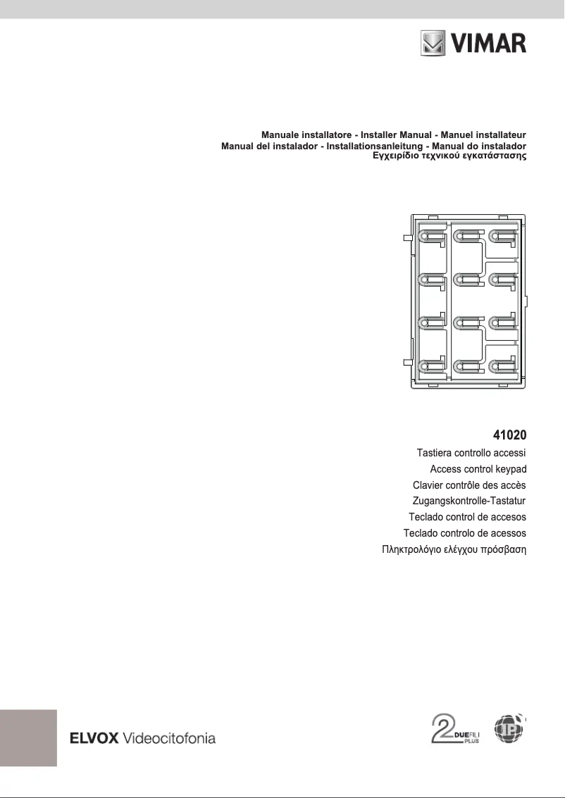 Image de la première page du manuel de l'appareil ELVOX 41020