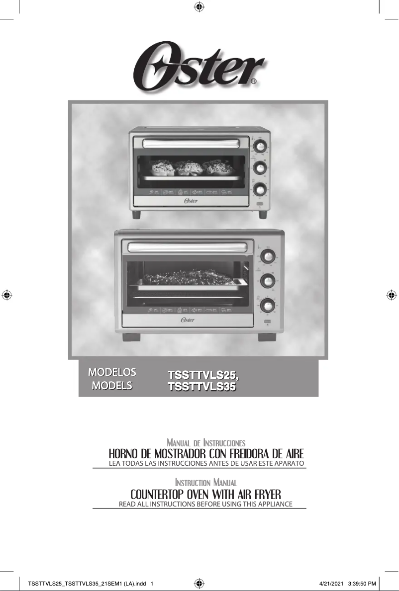 Page n°1 - Manuel utilisateur Oster TSSTTVLS25