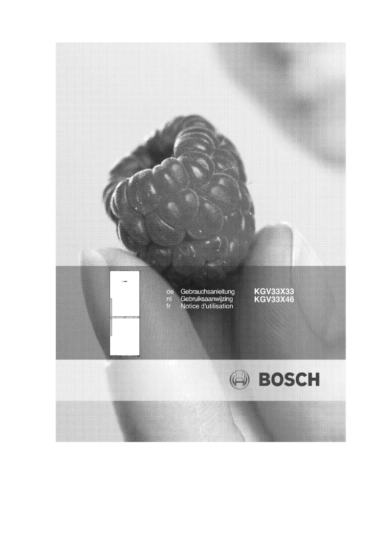 Page n°1 - Manuel utilisateur Bosch KGV33X33