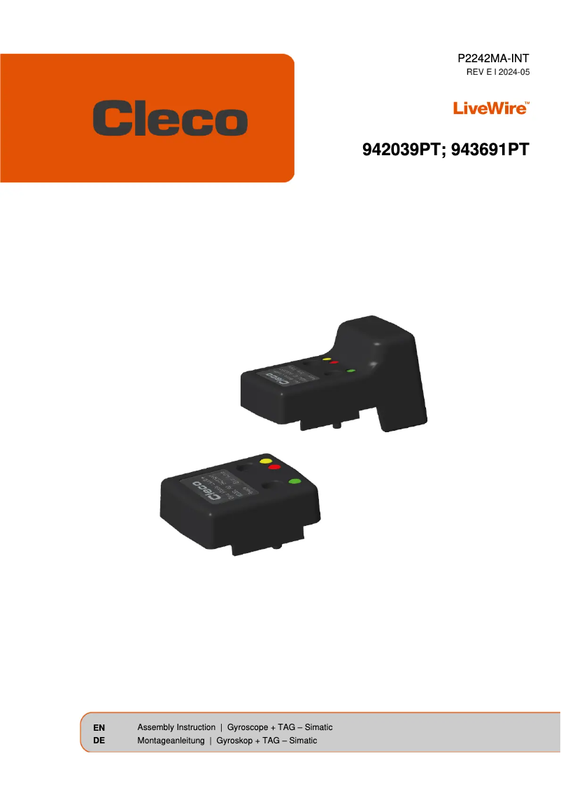 Page n°1 - Instructions / montage Cleco 17BPYPB05Q