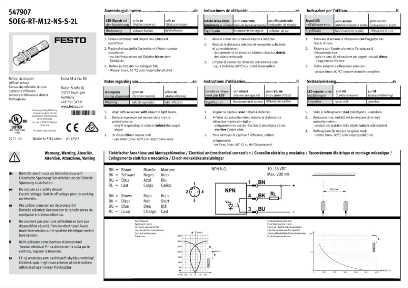 Image de la première page du manuel de l'appareil SOEG-RT-M12-NS-S-2L