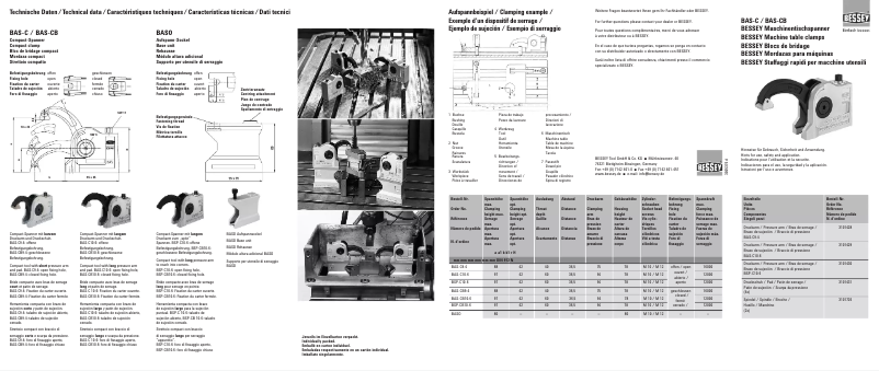 Page 1 de la notice Manuel utilisateur Bessey BAS-CB9-4