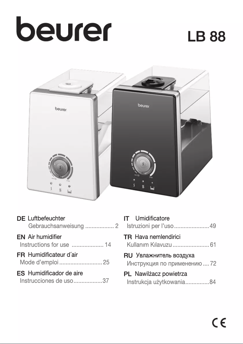Page n°1 - Manuel utilisateur Beurer LB 88