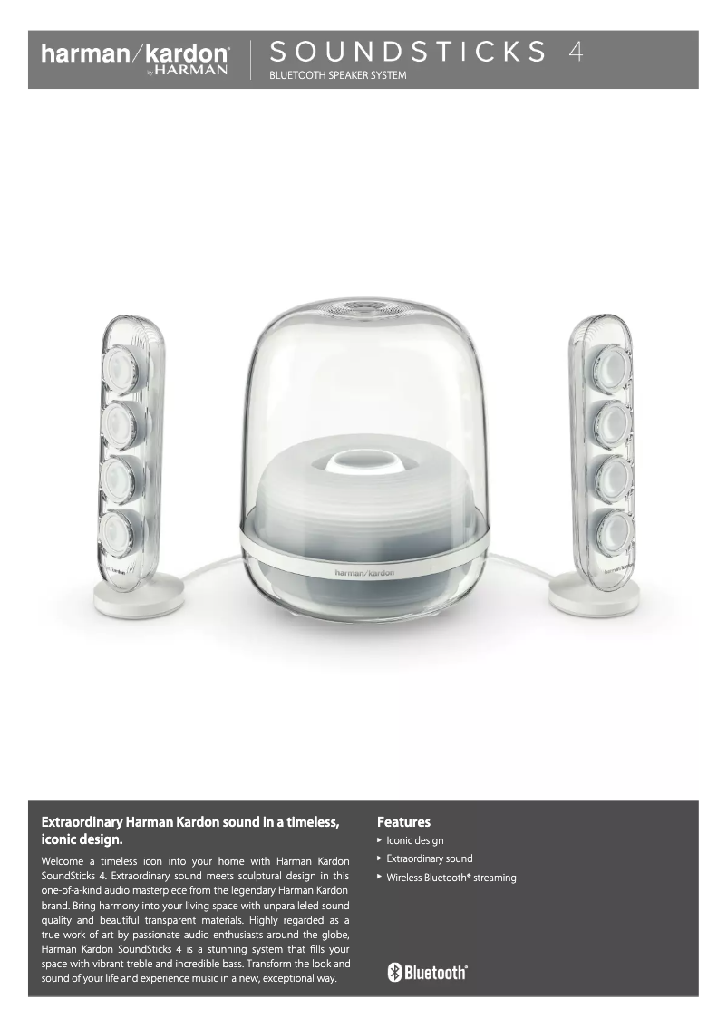 Imagen de la primera página del manual del dispositivo SoundSticks 4