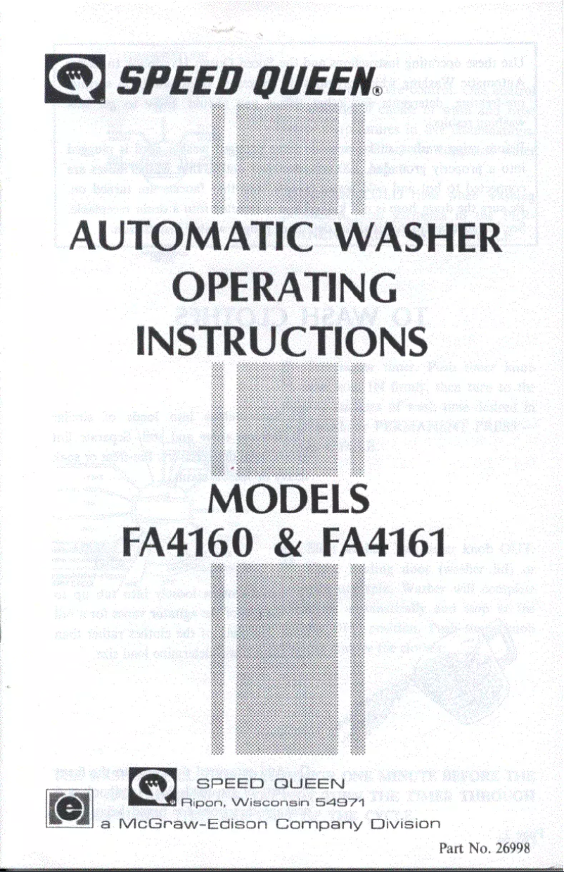 Image de la première page du manuel de l'appareil FA4160