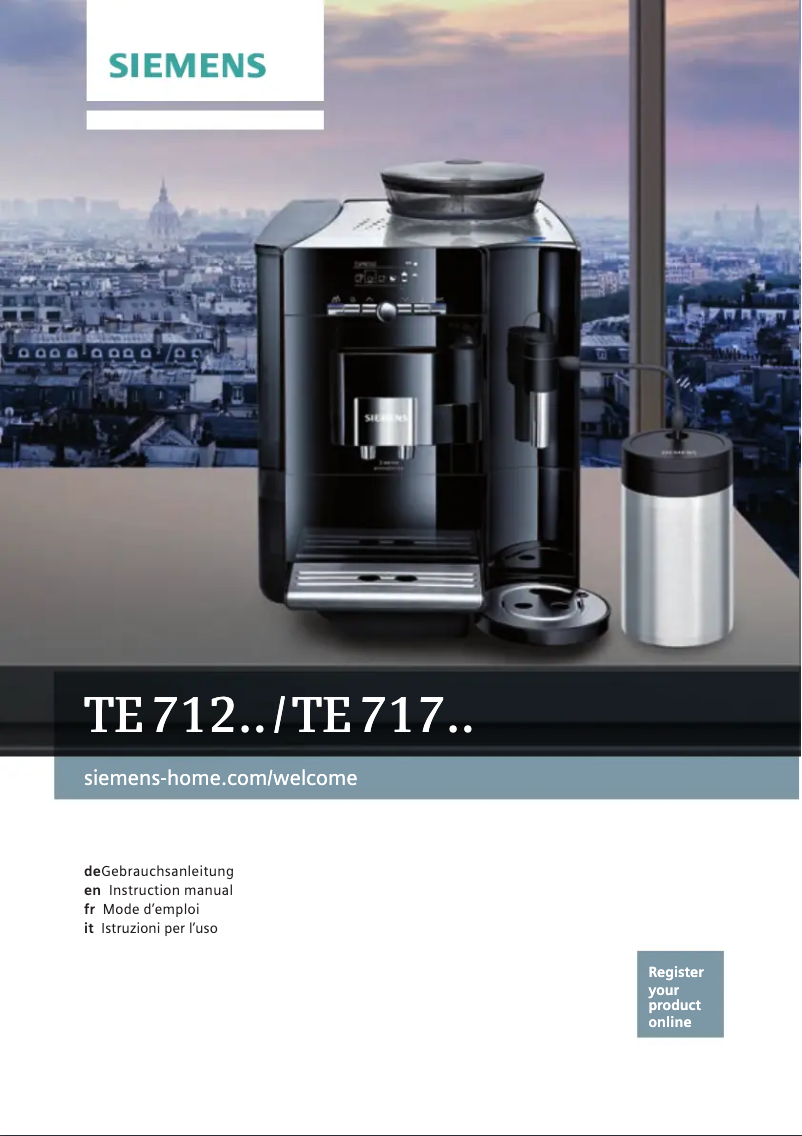 Page 1 de la notice Manuel utilisateur Siemens TE717509