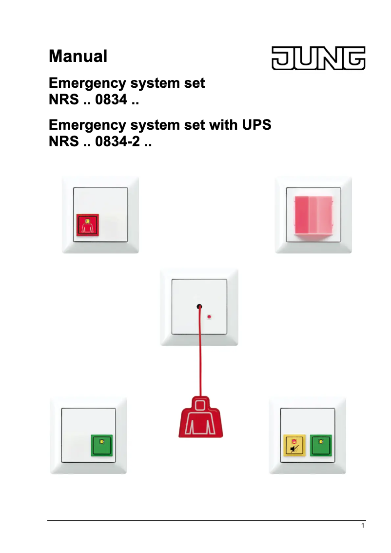 Page 1 de la notice Manuel utilisateur JUNG NRSLS0834USV