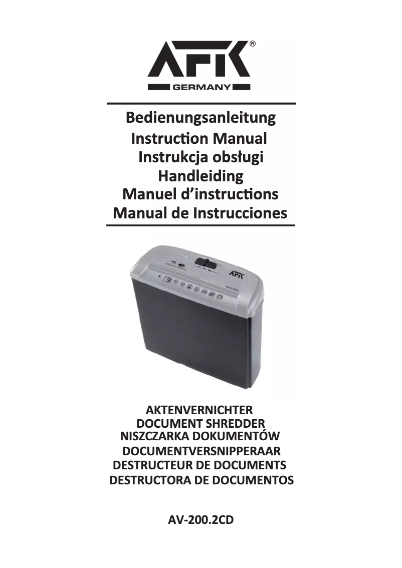 Page 1 de la notice Manuel utilisateur AFK AV-200.2CD