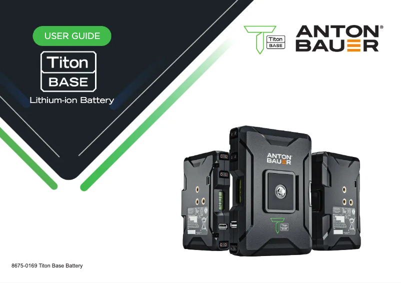 Page n°1 - Manuel utilisateur Anton/Bauer Titon Base