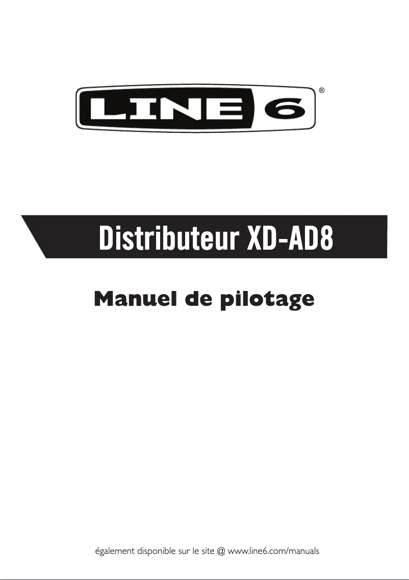 Page n°1 - Manuel utilisateur Line 6 XD-AD8