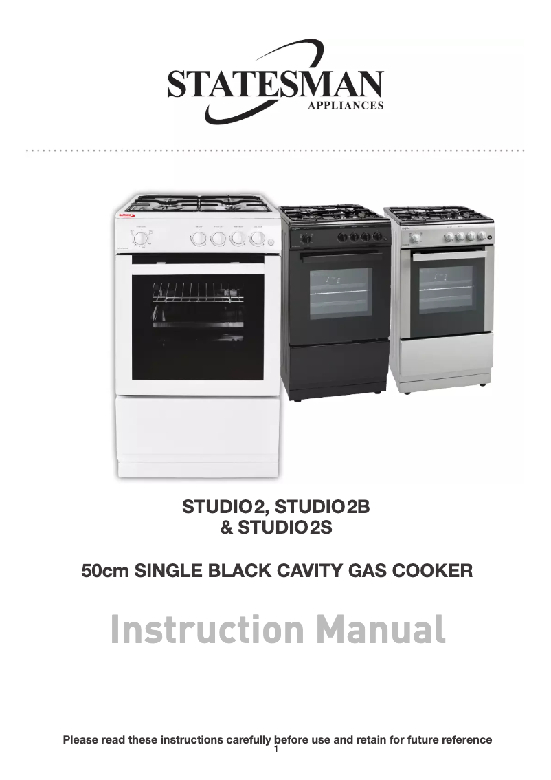 Page n°1 - Manuel utilisateur Statesman STUDIO2S
