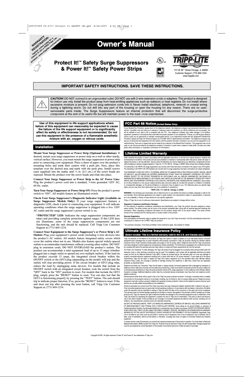 Image de la première page du manuel de l'appareil TLM812GF