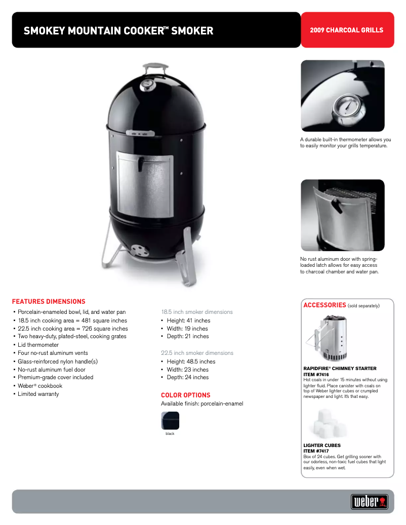 Image de la première page du manuel de l'appareil Smokey Mountain