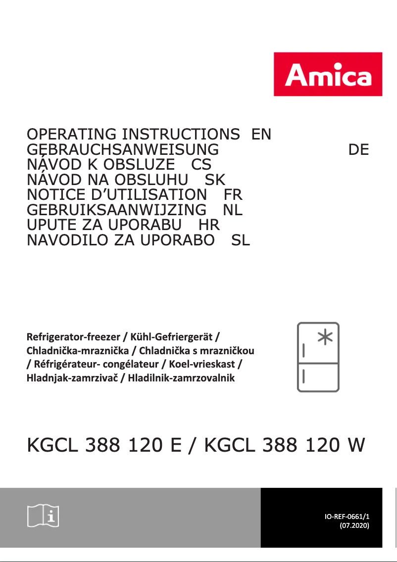 Page 1 of the manual User Manual Amica KGCL 388 120 E