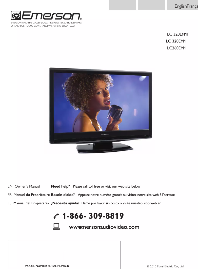 Image de la première page du manuel de l'appareil LC320EM1